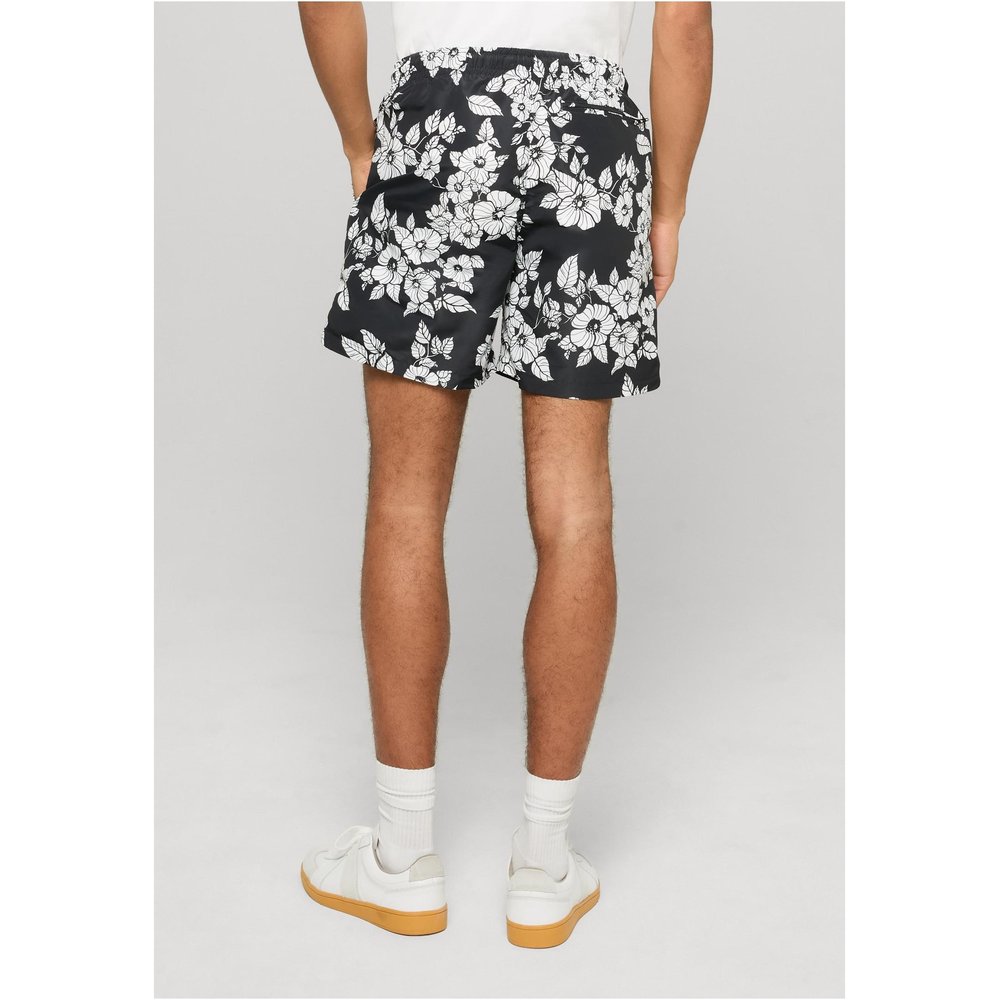 Urban Classics - Pattern Zwemshorts - Zwart/Wit
